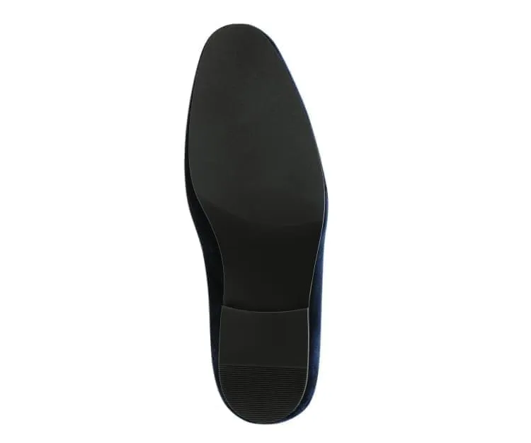 Amali Elegant Velvet Smoking Slippers Men’s With Gold Chain Ornament