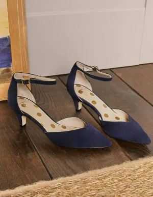 Ankle Strap Heels-Navy