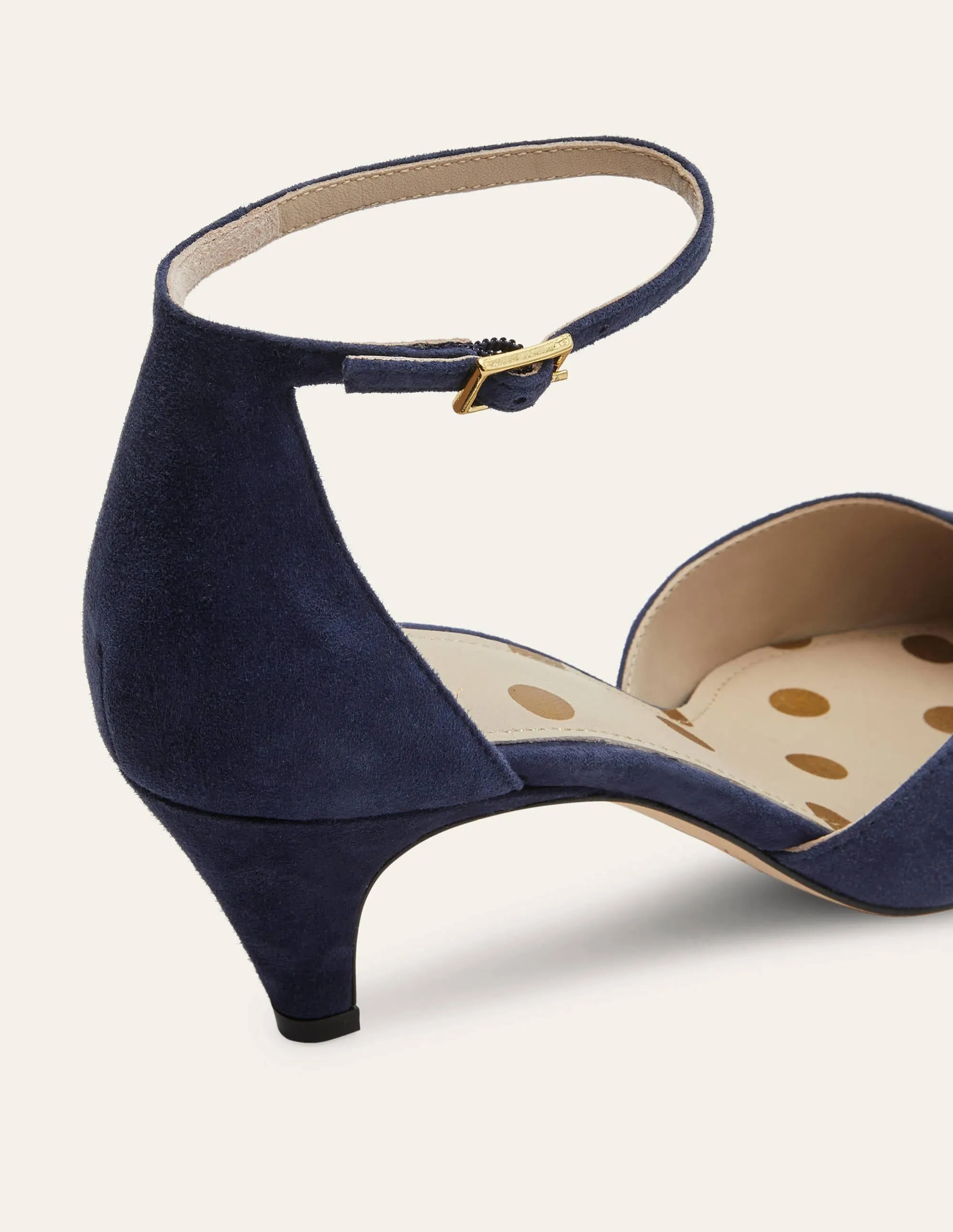 Ankle Strap Heels-Navy