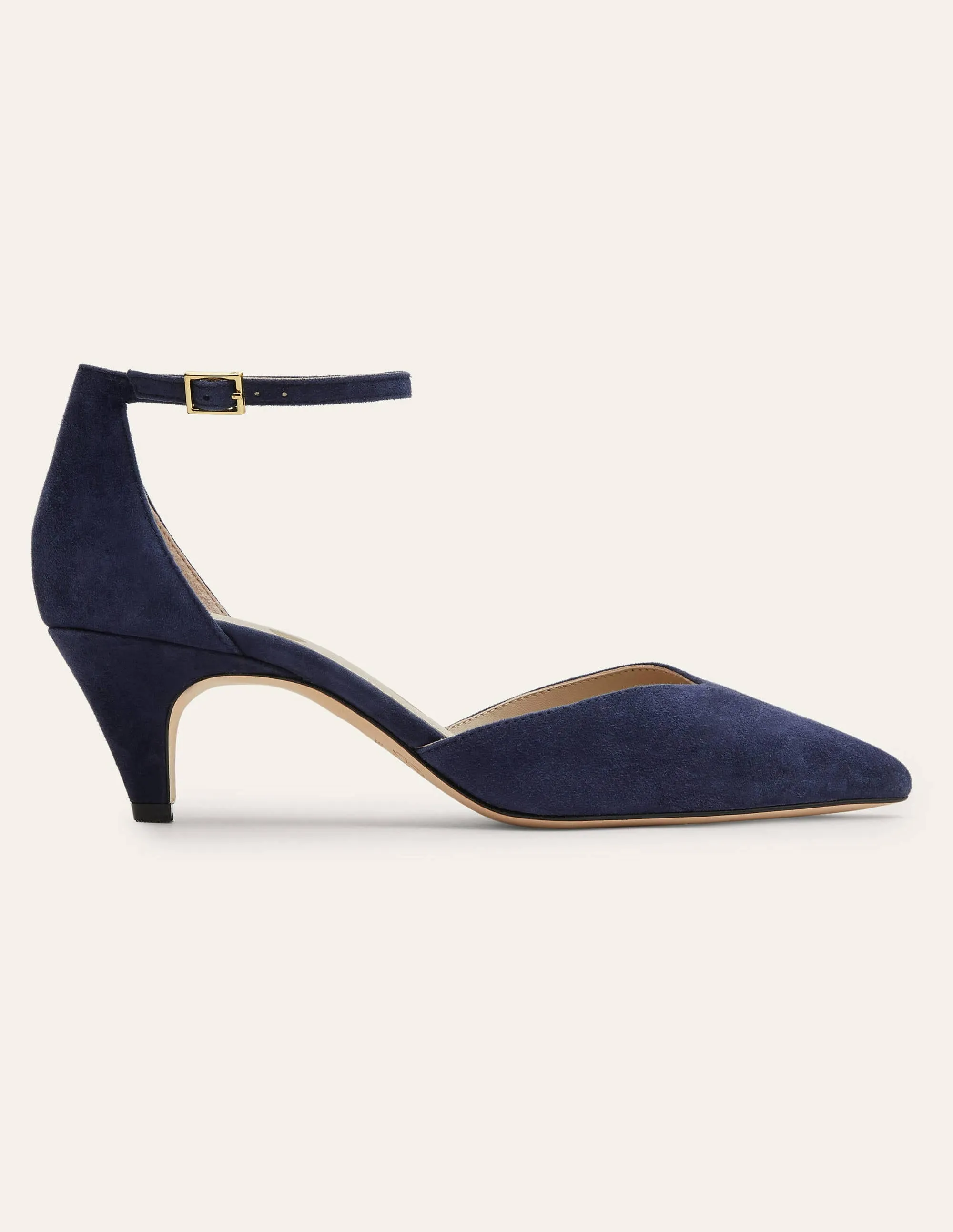 Ankle Strap Heels-Navy