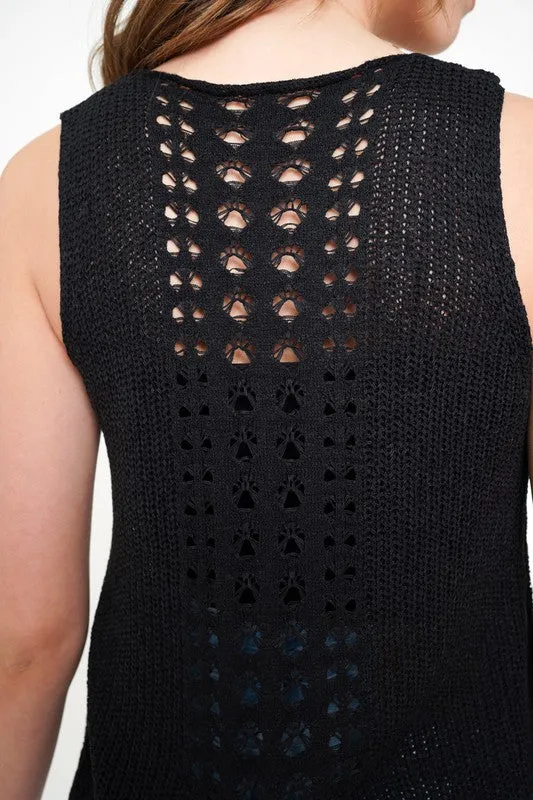 Back Detail Knit Tank