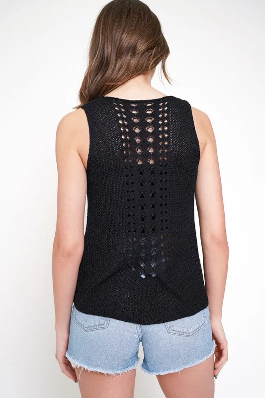 Back Detail Knit Tank