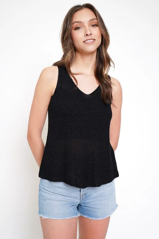 Back Detail Knit Tank