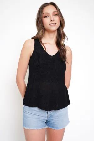 Back Detail Knit Tank