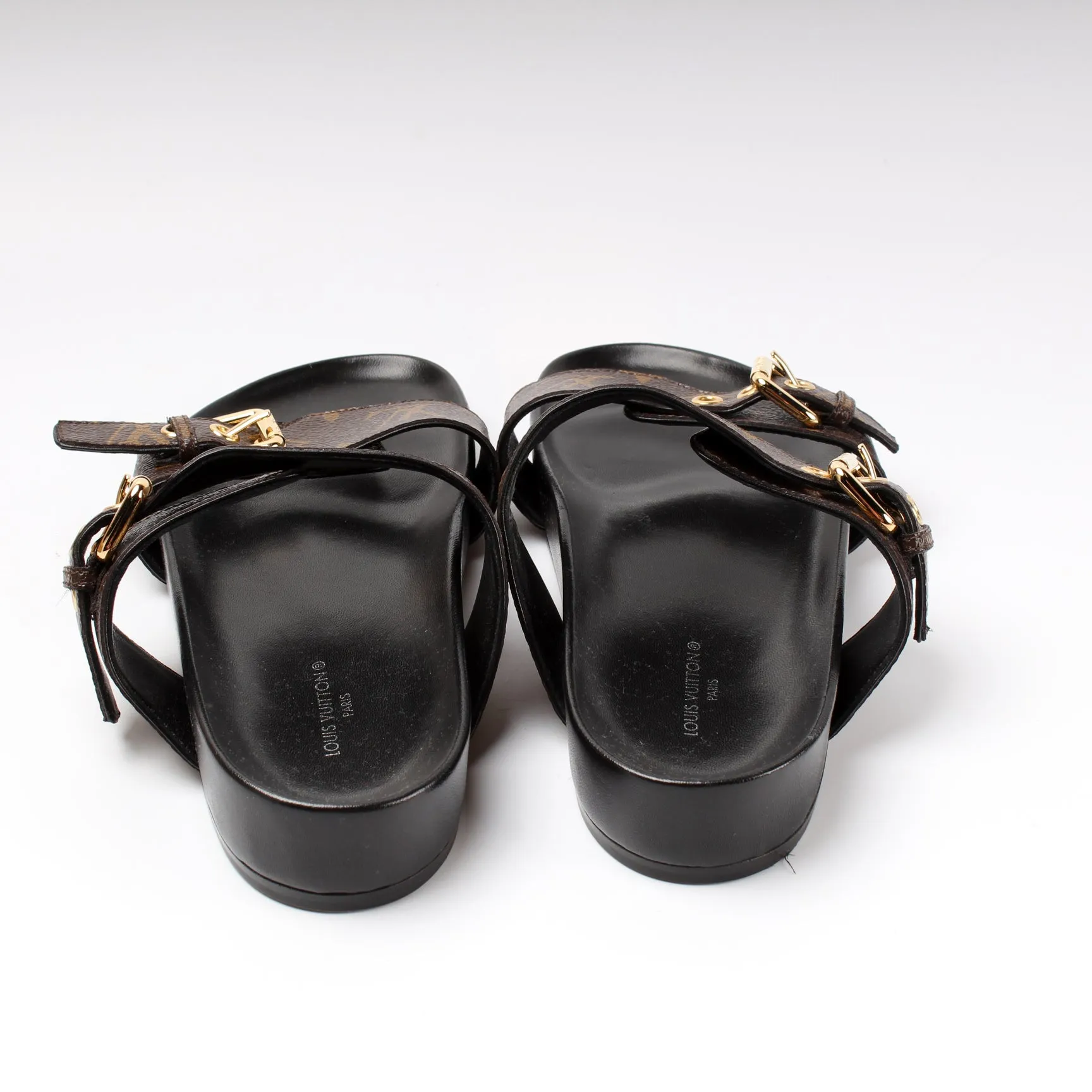 Bom Dia Flat Mules Monogram Size 38