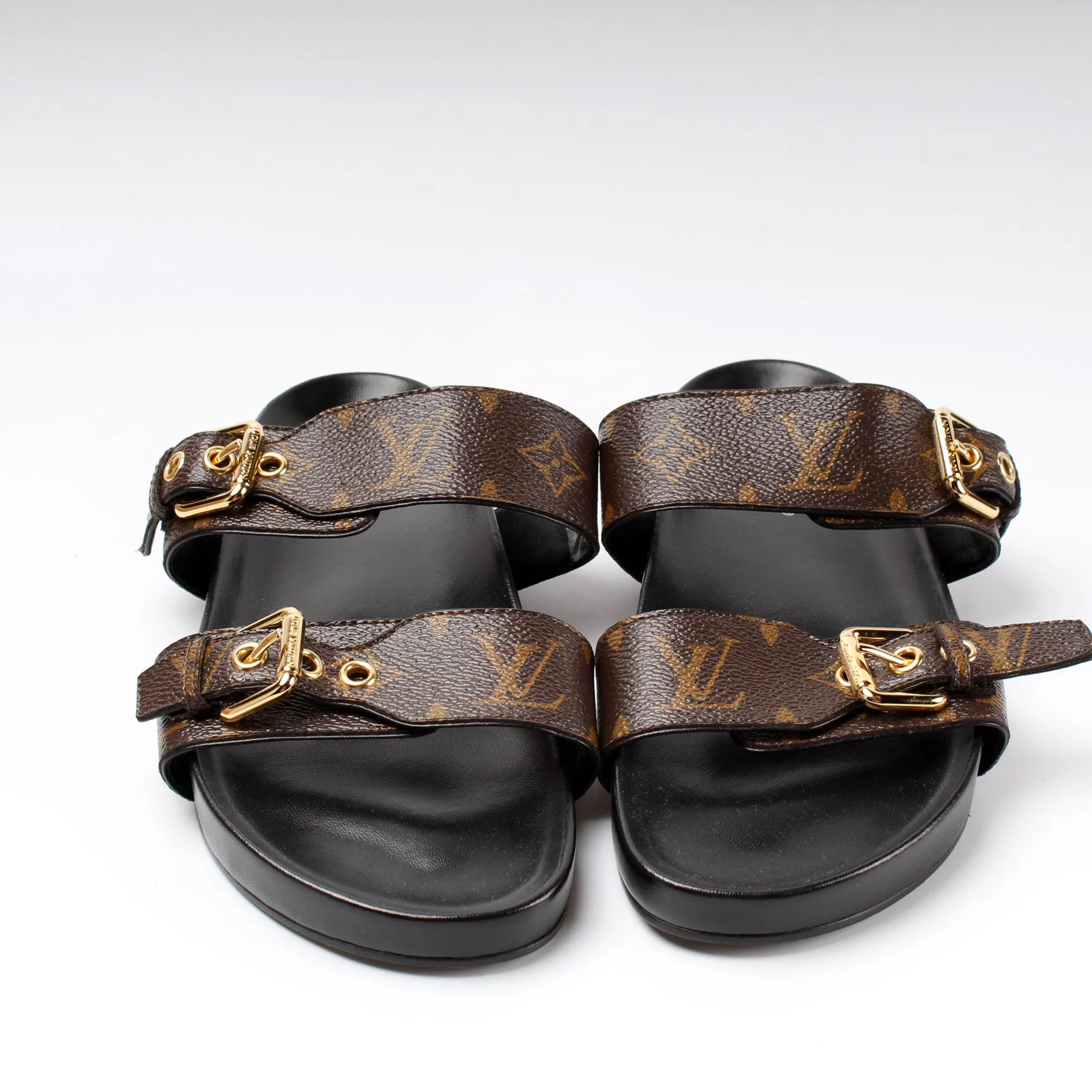 Bom Dia Flat Mules Monogram Size 38