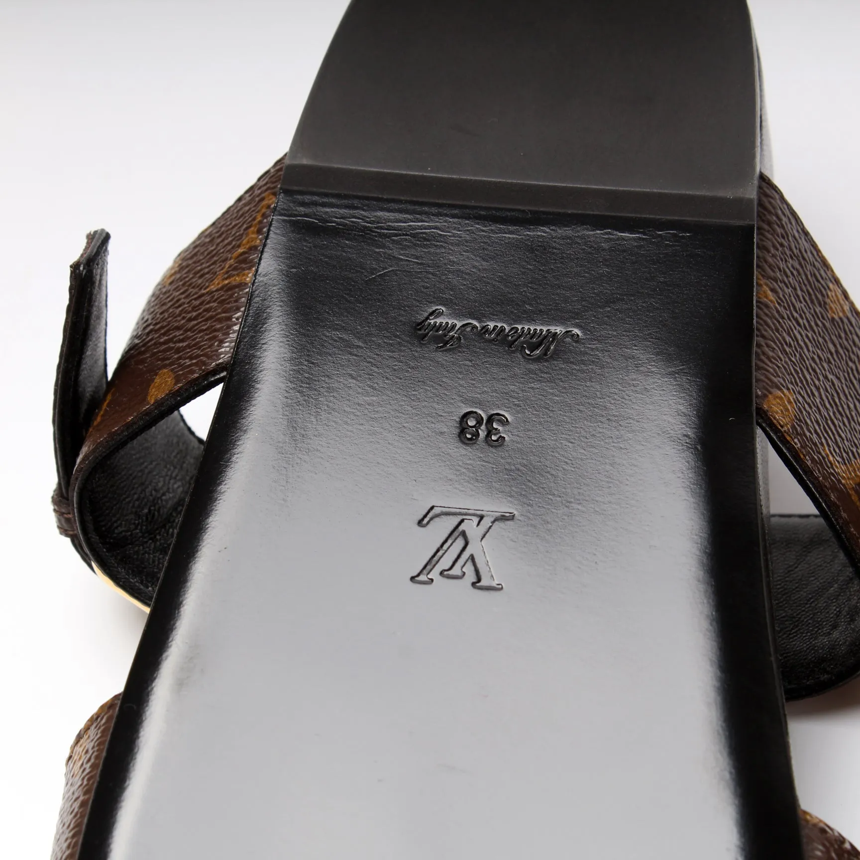 Bom Dia Flat Mules Monogram Size 38