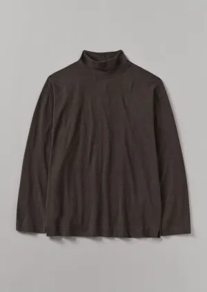 Brushed Cotton High Neck Lounge Top | Bark