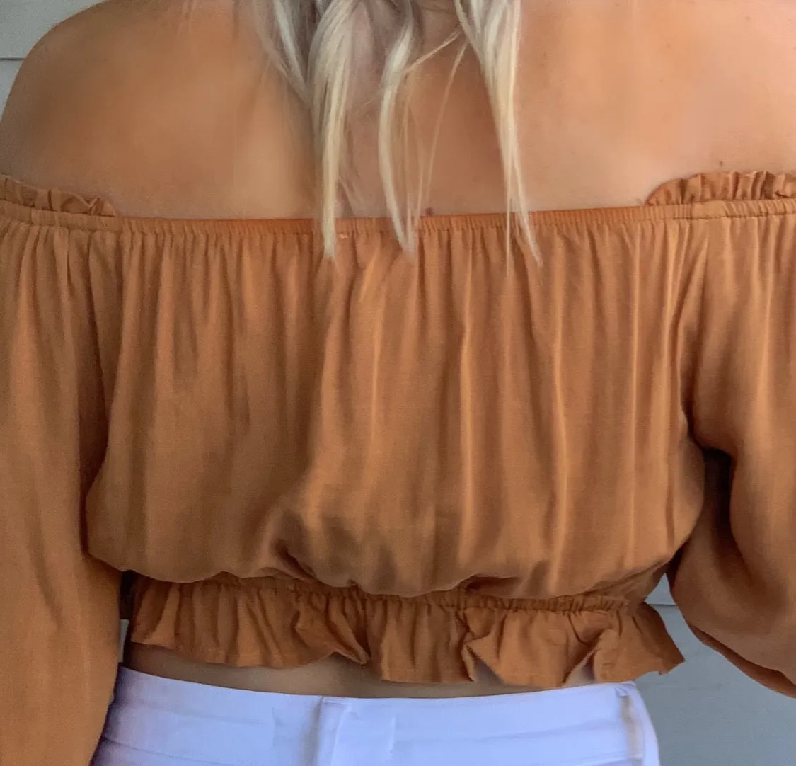Carmen Long Sleeve Crop Top