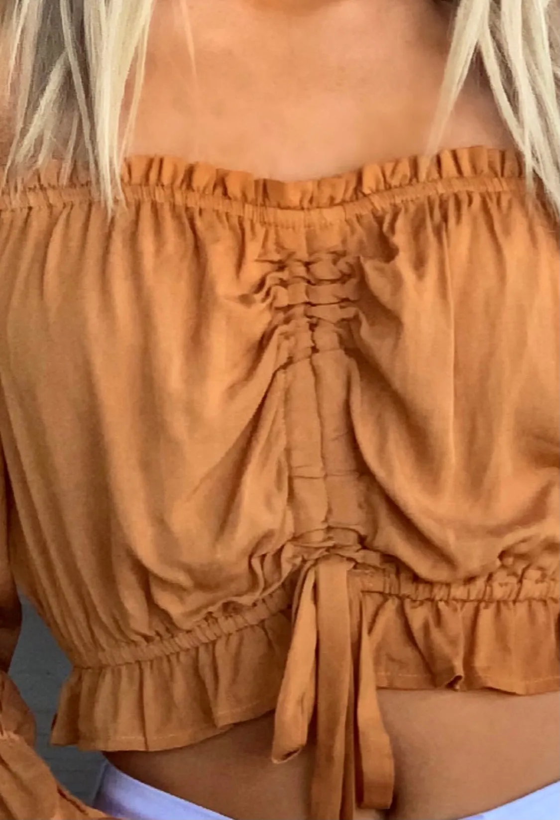 Carmen Long Sleeve Crop Top