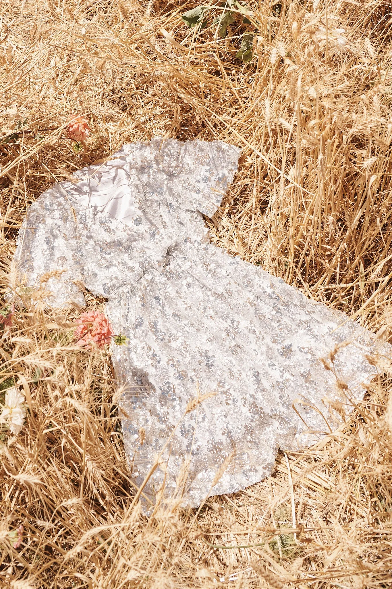 Chandelier Sequin Dress In Silver