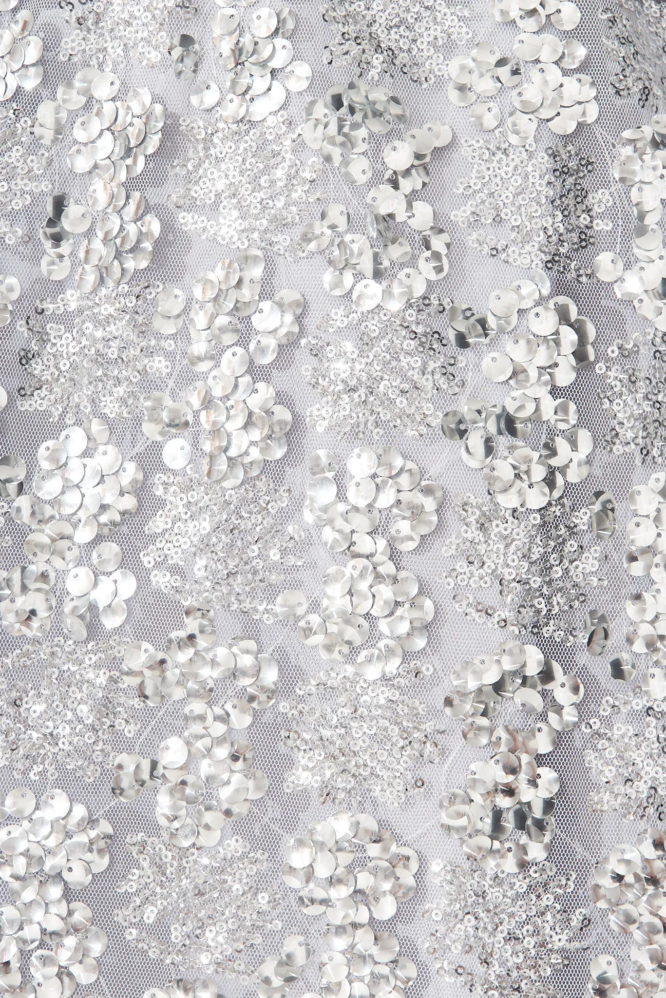 Chandelier Sequin Dress In Silver