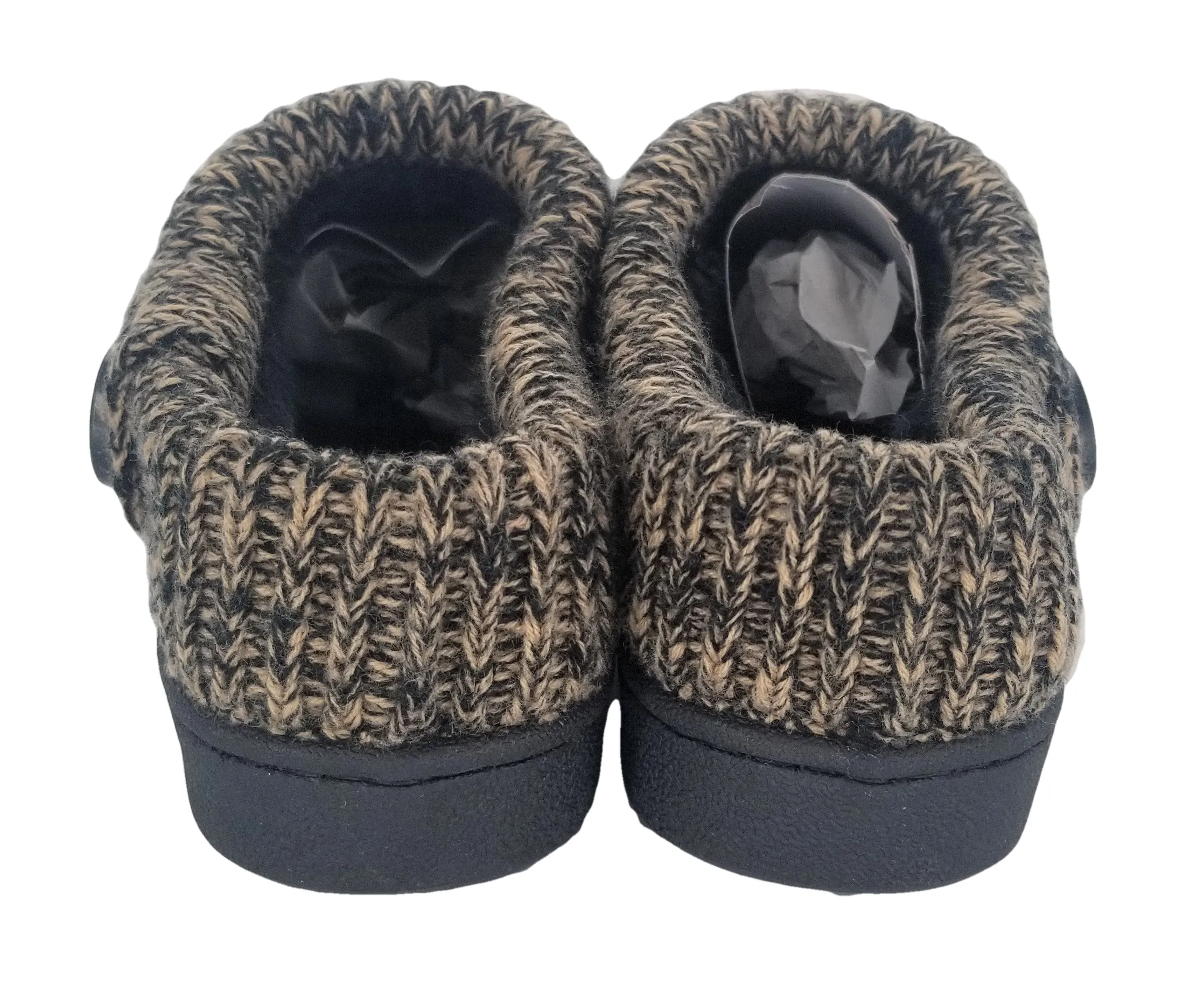 Clarks Womens Suede Leather Comfort Clog Knitted Collar Slipper Plush Faux Fur Trim Indoor Outdoor House Slippers For Women