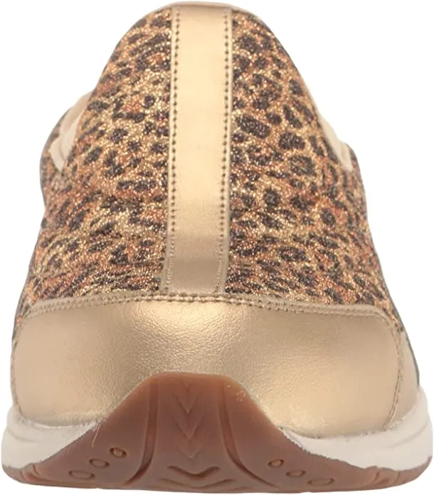 Easy Spirit Travel Time Gold X-Wide Round Leather Closed Toe Slip On Mule Clog