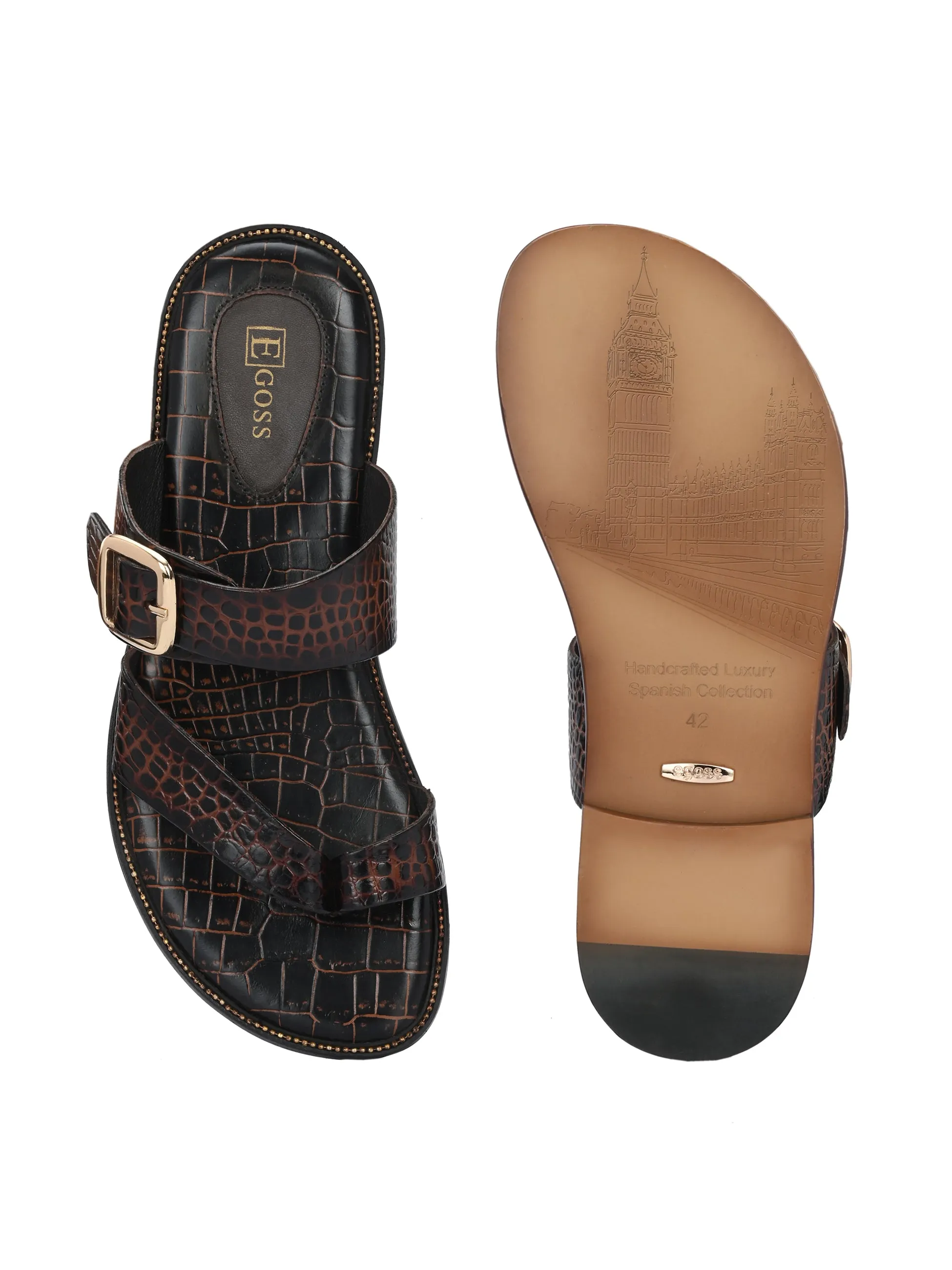 Egoss Ethnic Slippers For Men