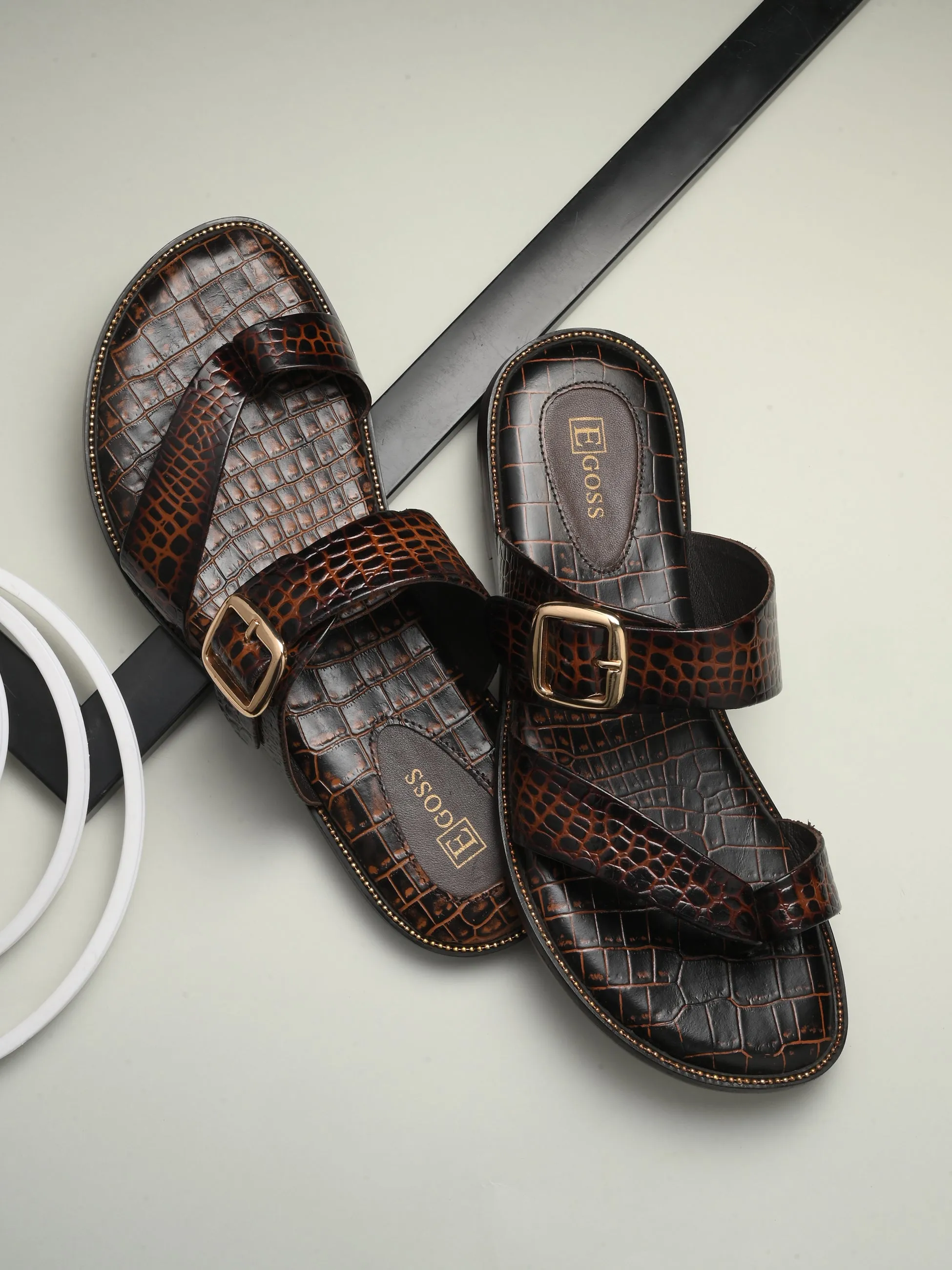 Egoss Ethnic Slippers For Men