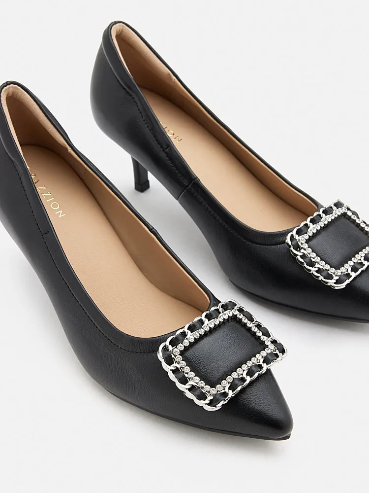 Eydis Chained Buckled Heels
