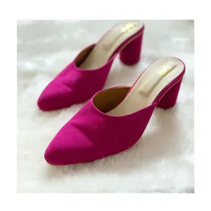 Fuchsia Pink Mules