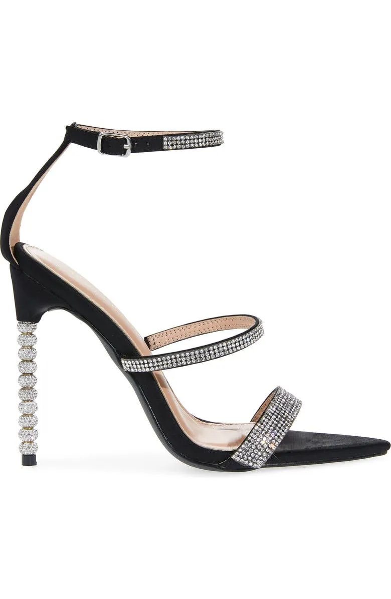 GALAXY BLACK STILETTO SANDAL