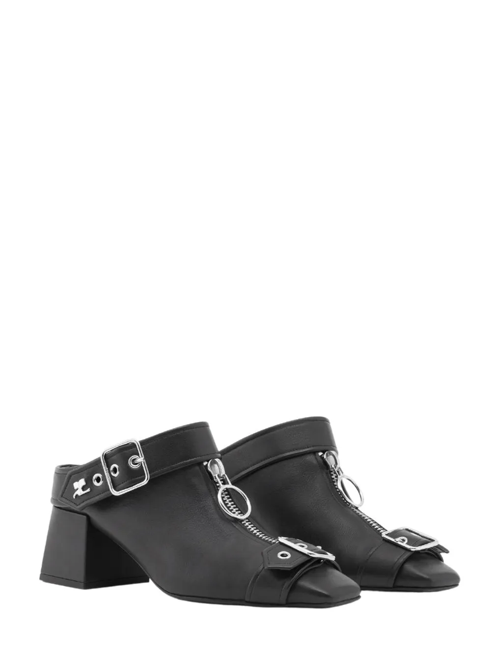 Gogo Leather Mules (Black)
