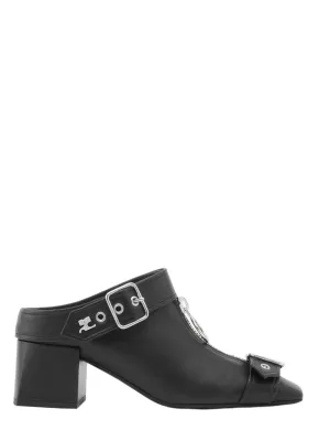 Gogo Leather Mules (Black)