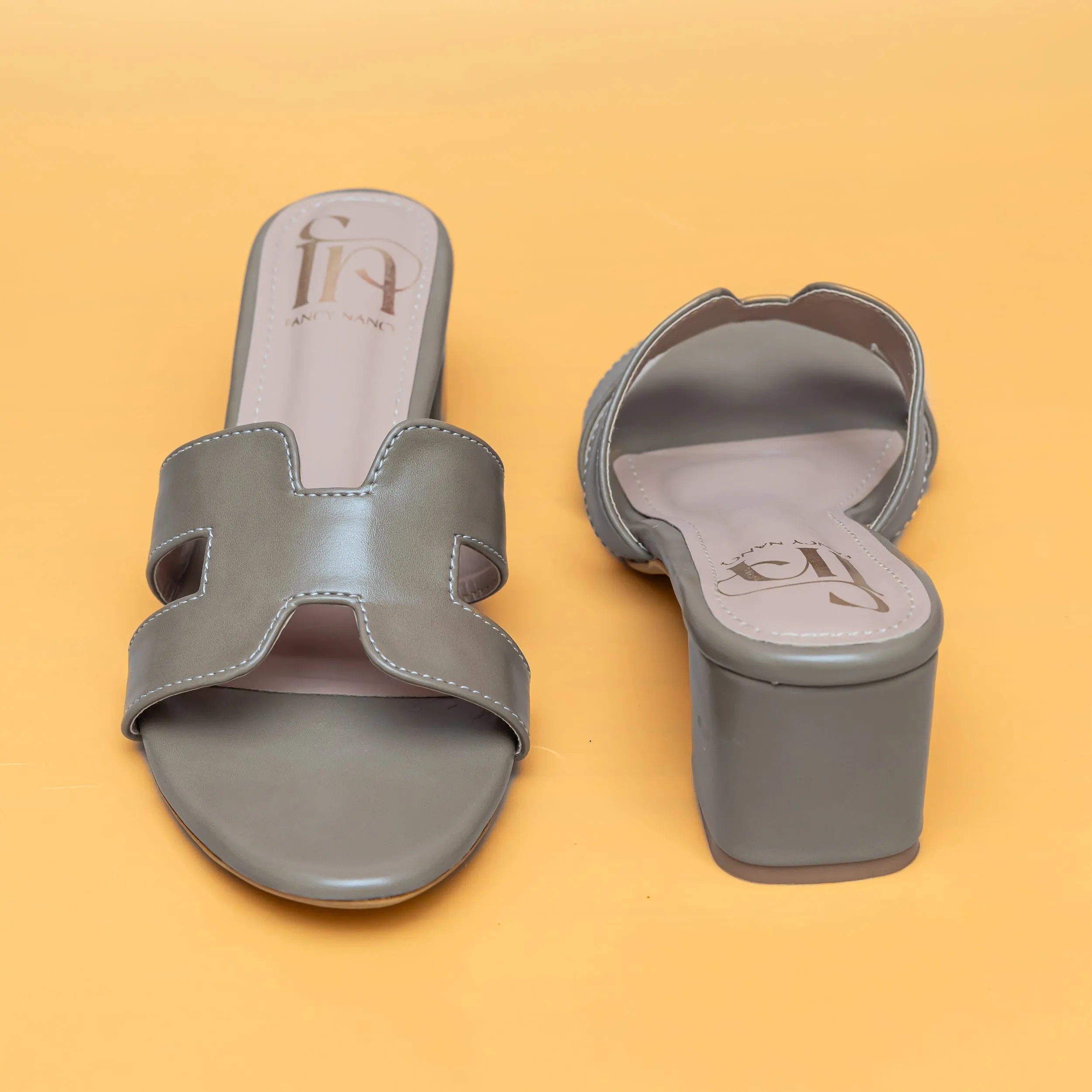 H Style Mules - Grey