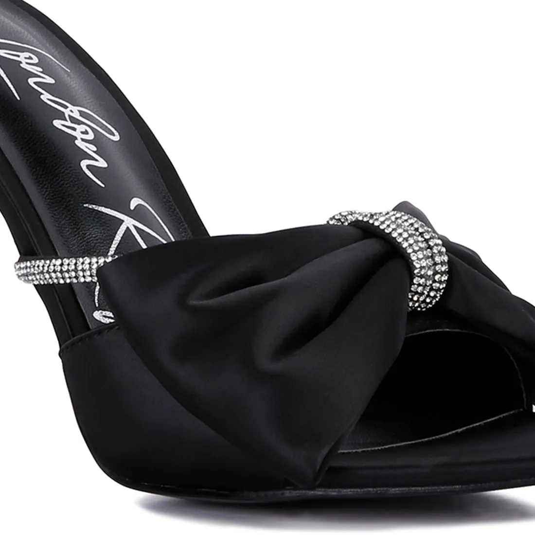 High Heeled Satin Sandal