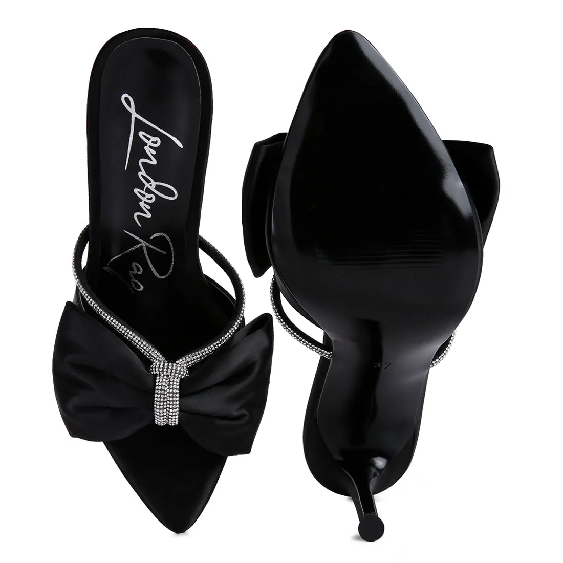 High Heeled Satin Sandal