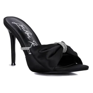 High Heeled Satin Sandal