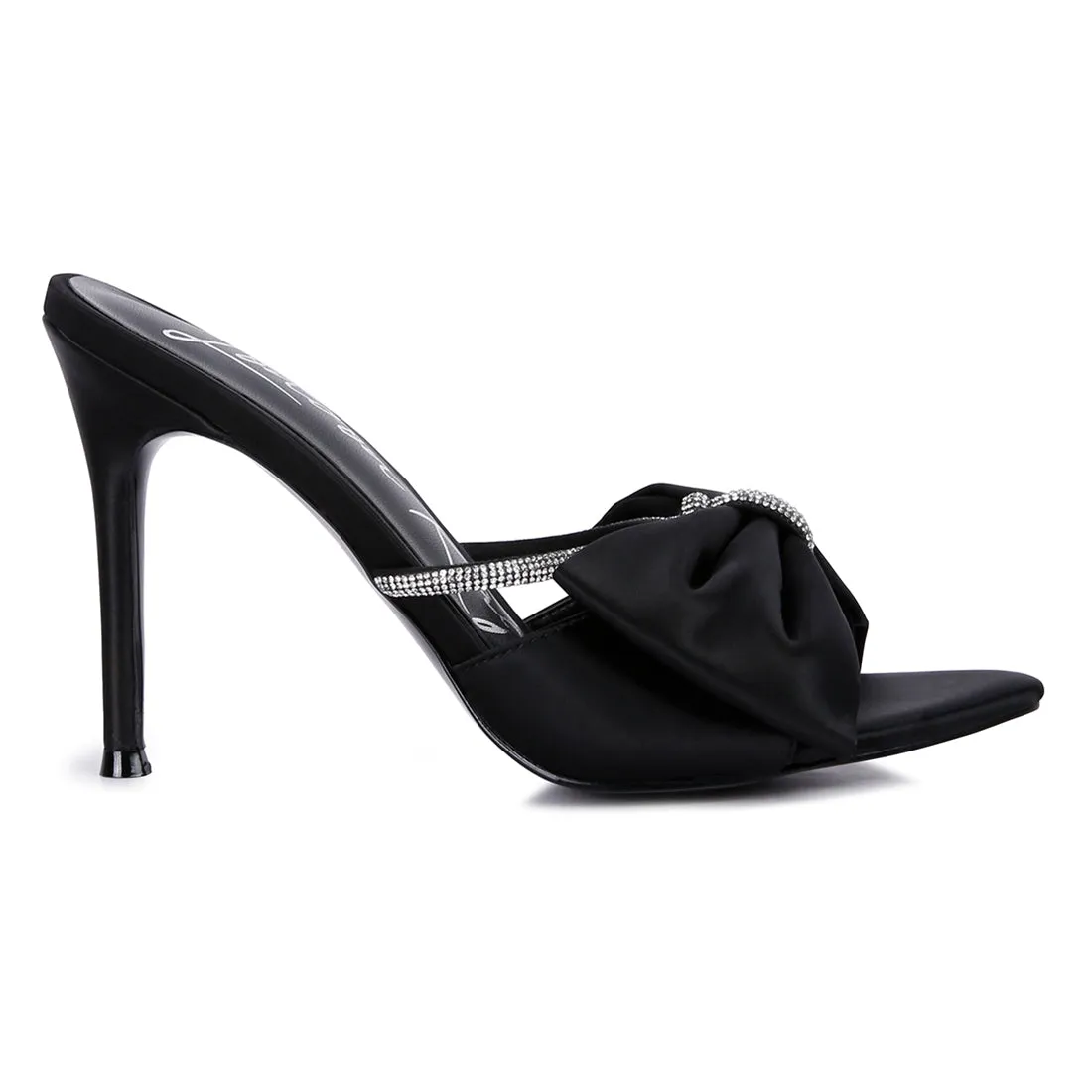 High Heeled Satin Sandal