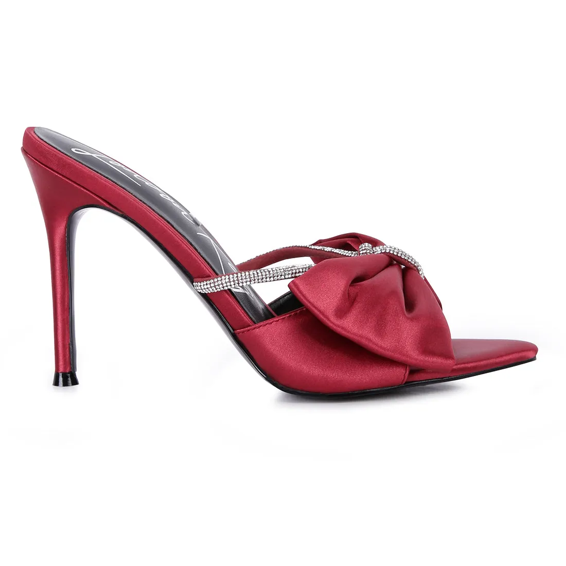 High Heeled Satin Sandal