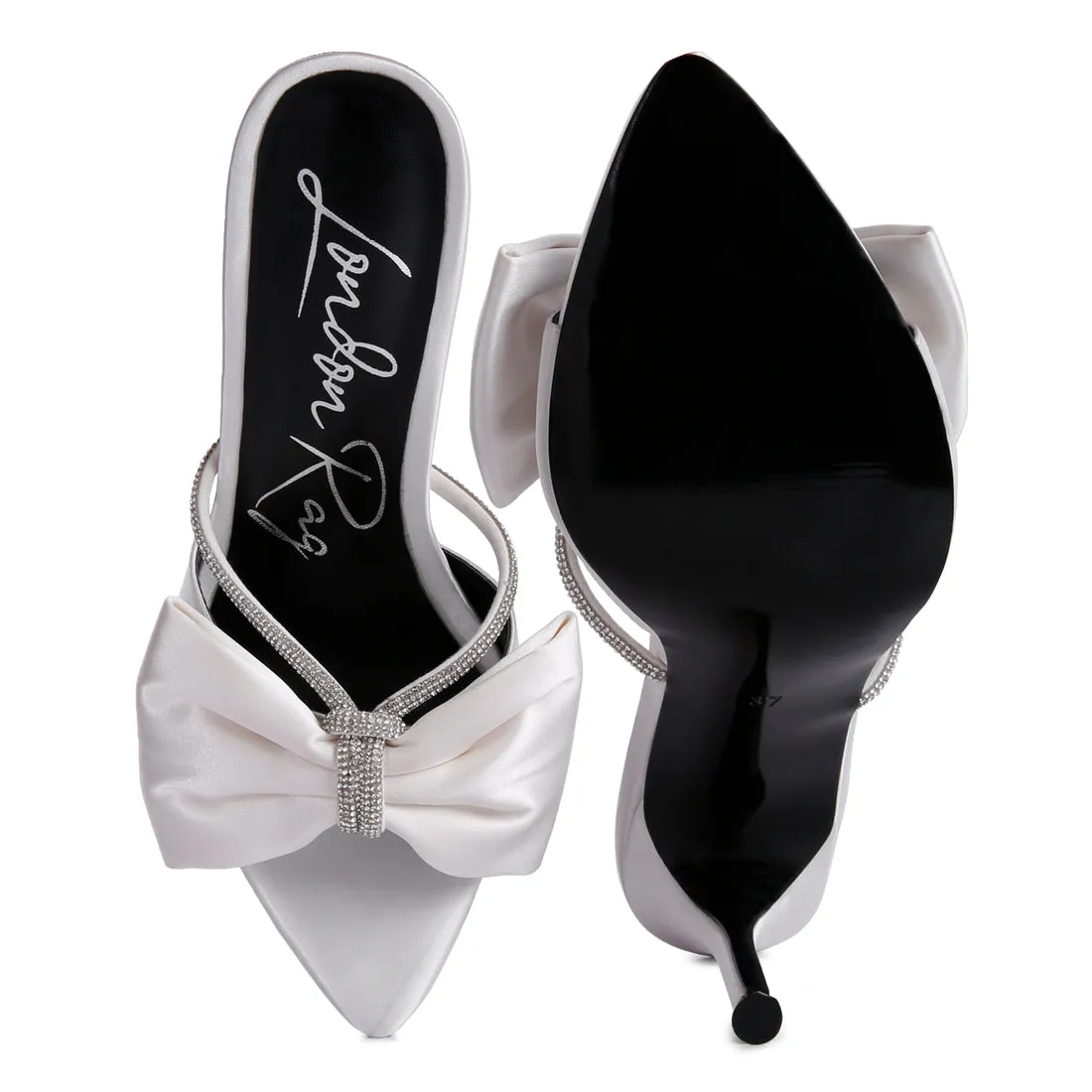 High Heeled Satin Sandal