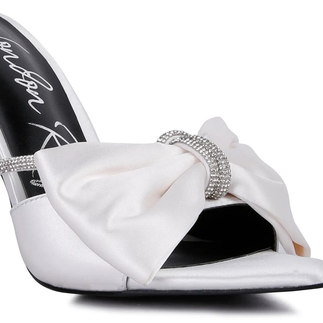 High Heeled Satin Sandal