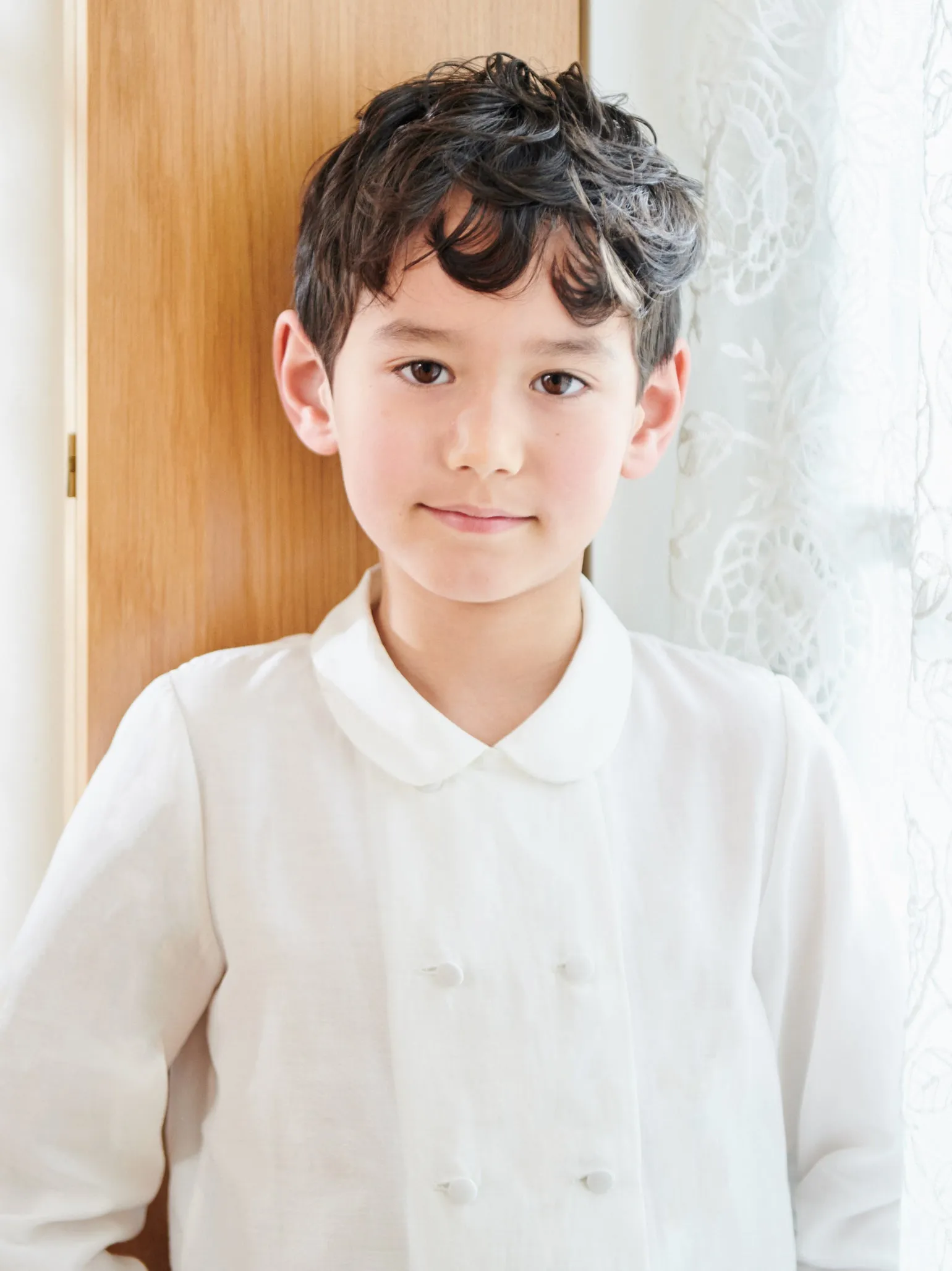 Ivory Sanpa Ceremony Long Sleeve Boy Shirt