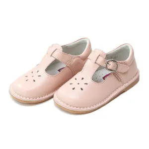 L'Amour Joy Classic Leather T-Strap Mary Jane in Pink