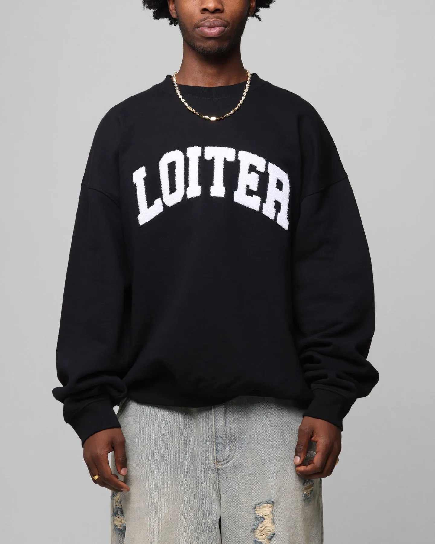 Loiter Arch Premium Crewneck Black