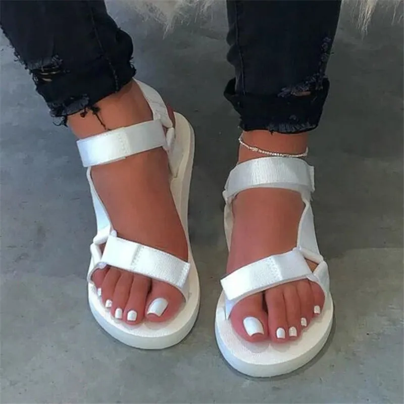 New Women Summer Soft Slip Sandals Buckle Strap Foam Sole