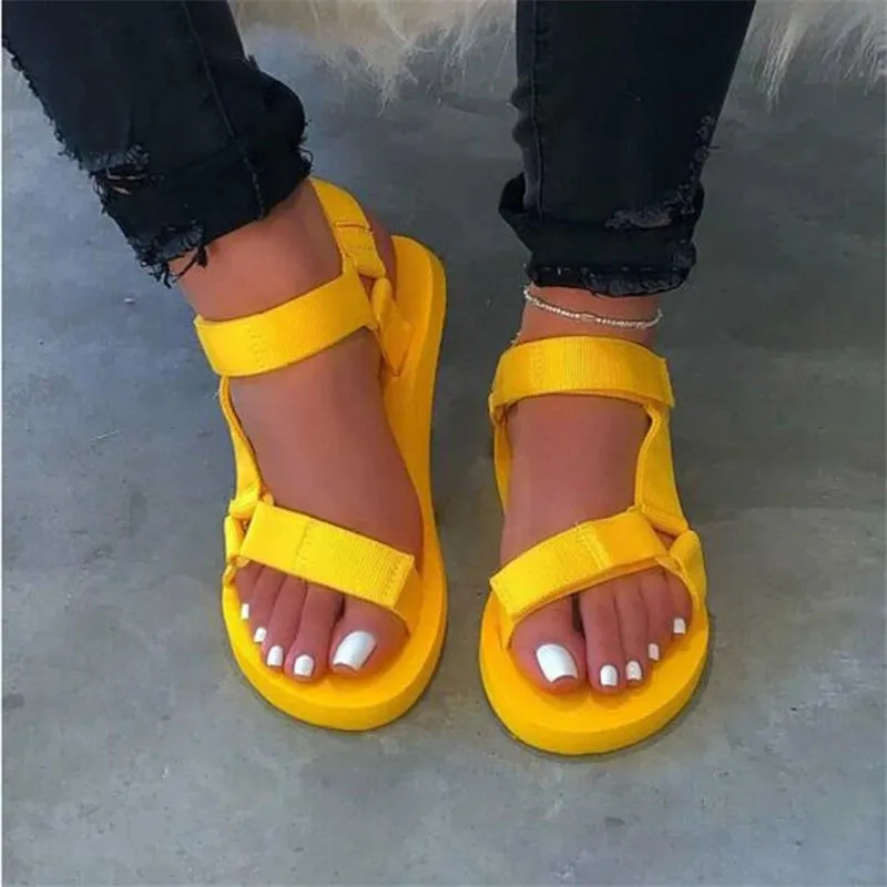 New Women Summer Soft Slip Sandals Buckle Strap Foam Sole