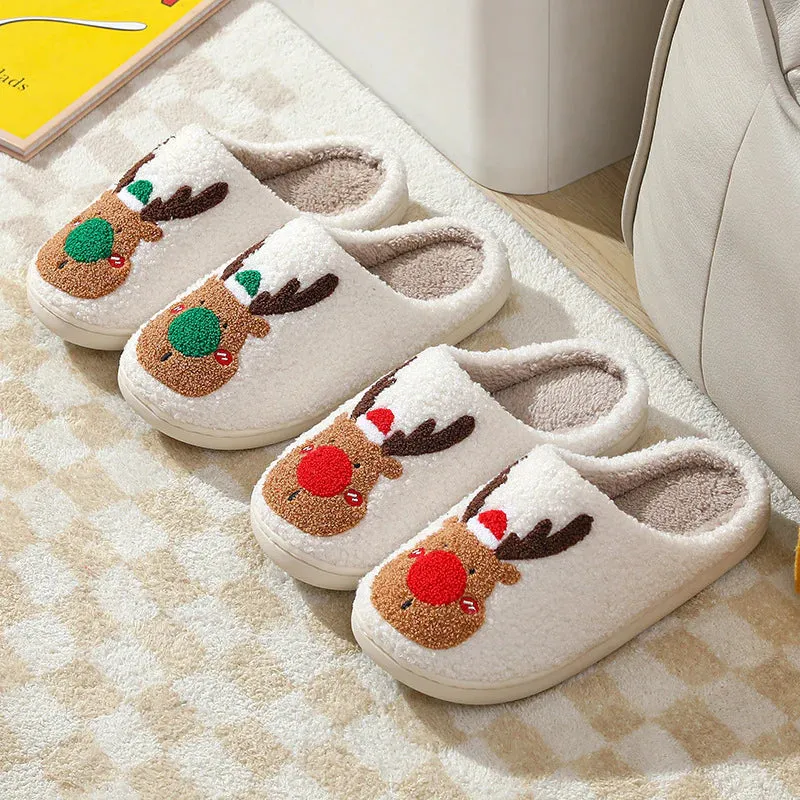 Reindeer Holiday Slippers – Cozy Festive Comfort for the Winter Season