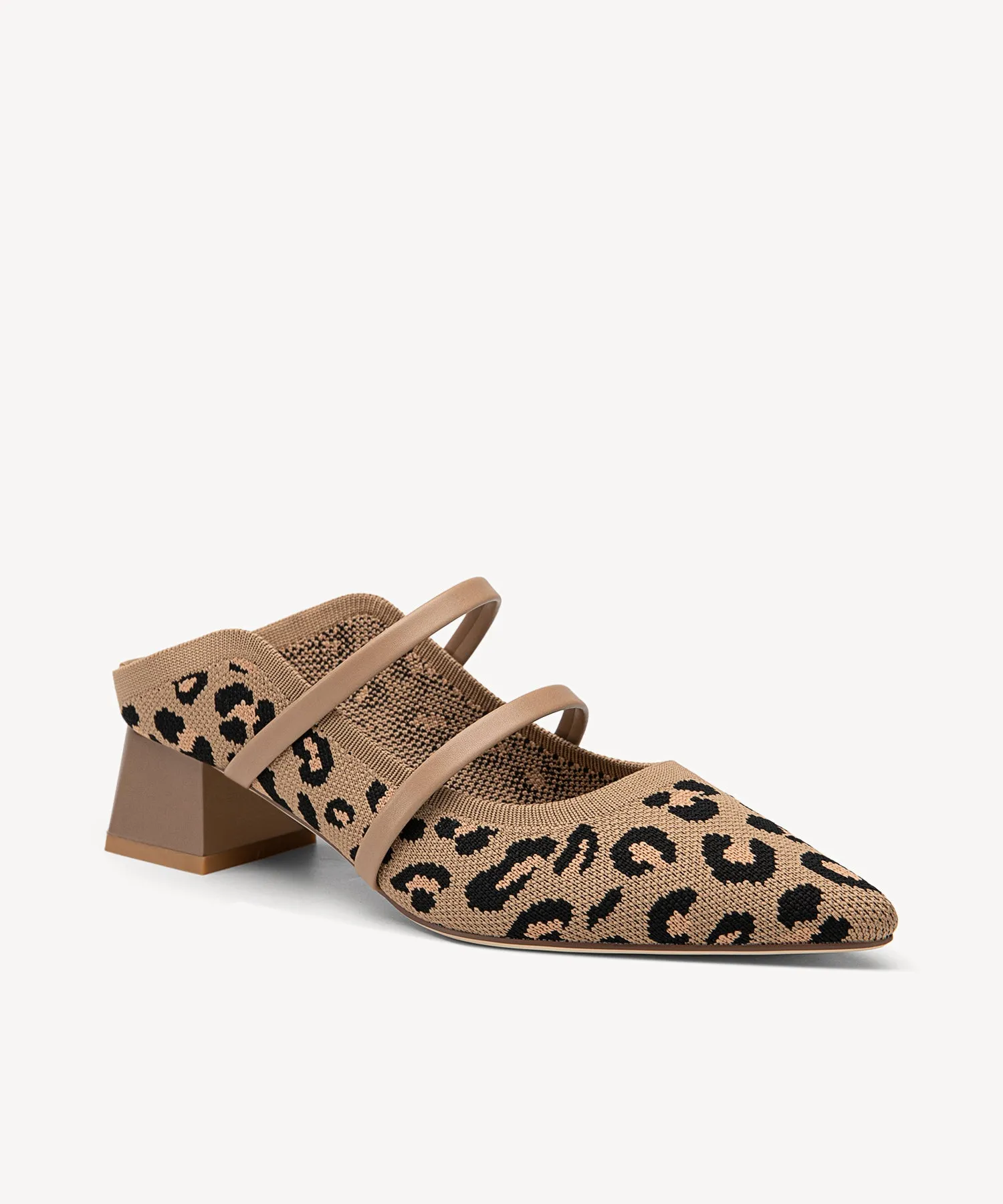 SoftWave Cut Out Block Heeled Mules
