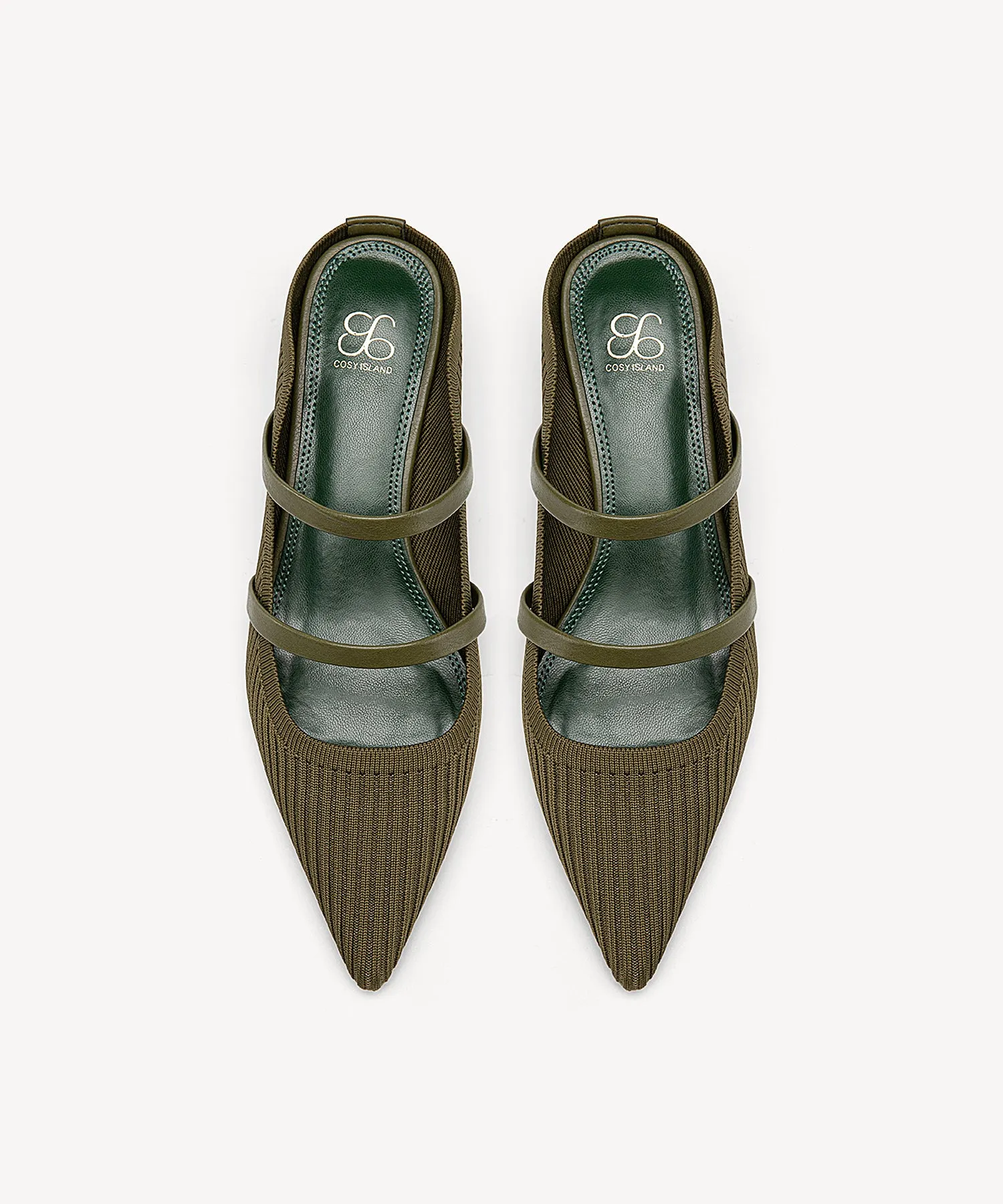 SoftWave Cut Out Block Heeled Mules
