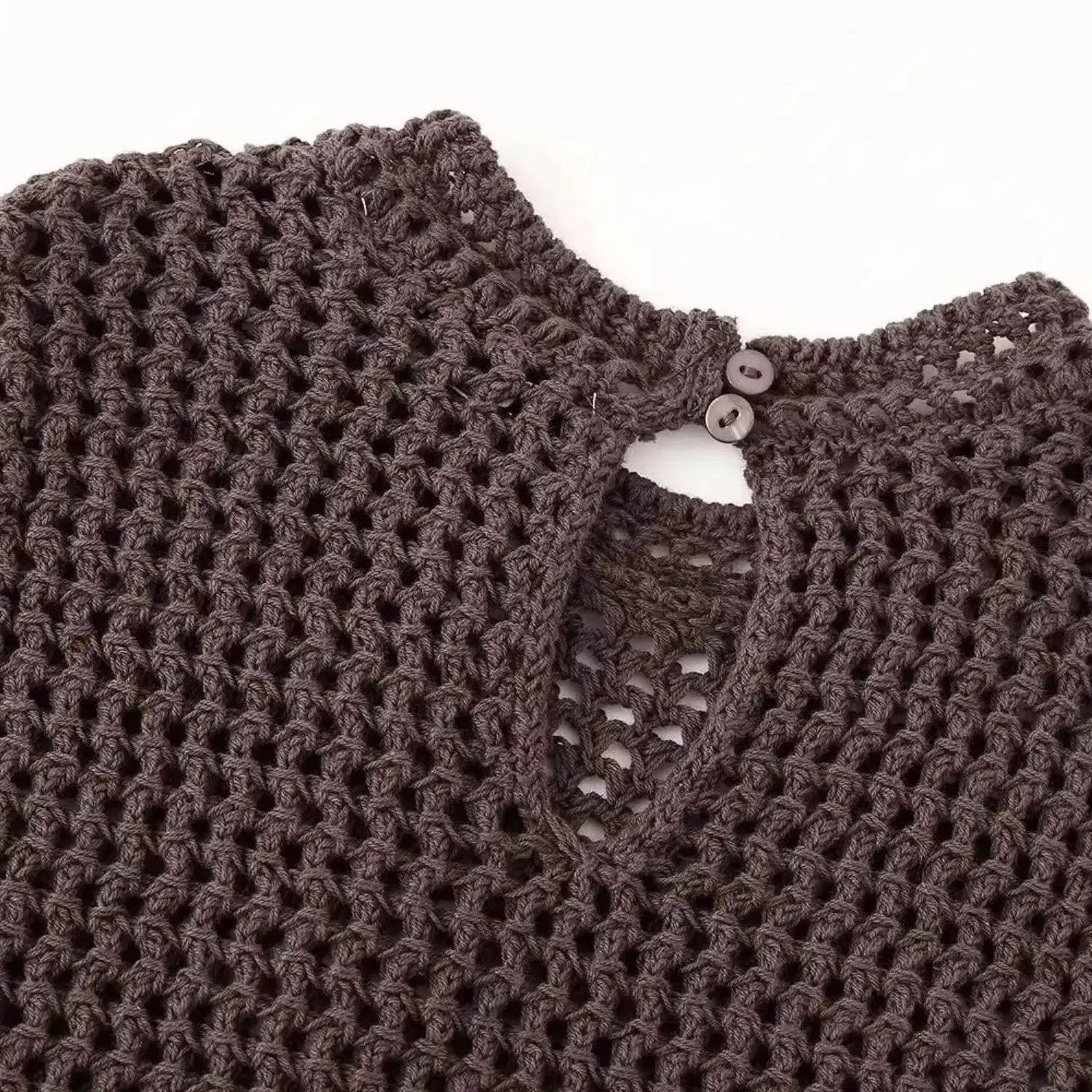 Tricot Chic Knitted Set – Brown – High-waisted knitted skirt
