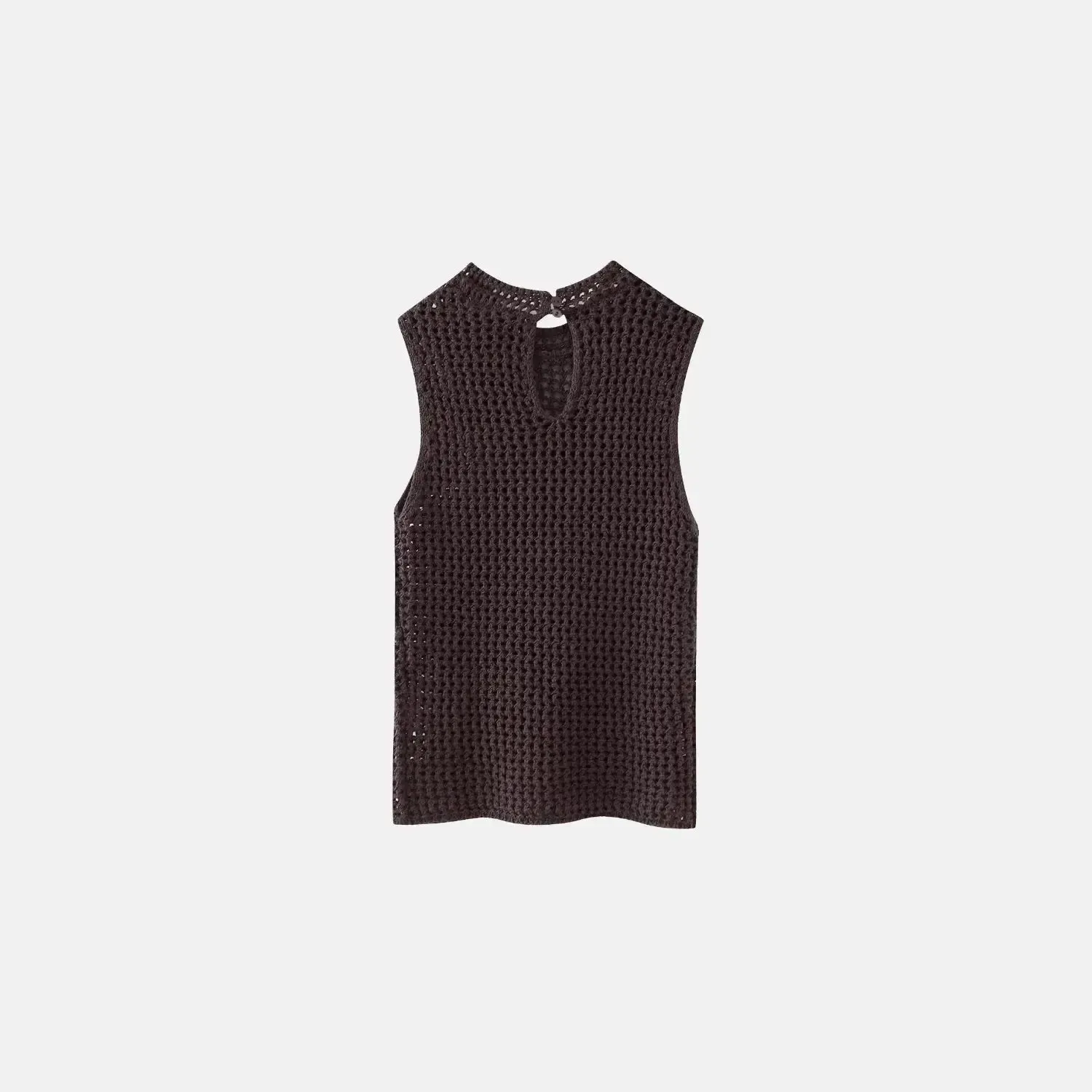 Tricot Chic Knitted Set – Brown – High-waisted knitted skirt