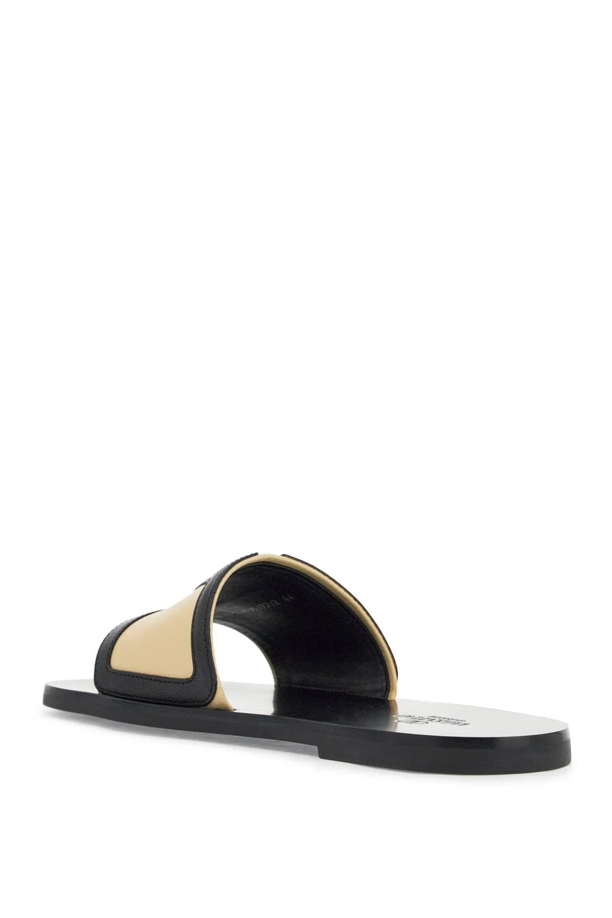 Two-Tone Leather Slides