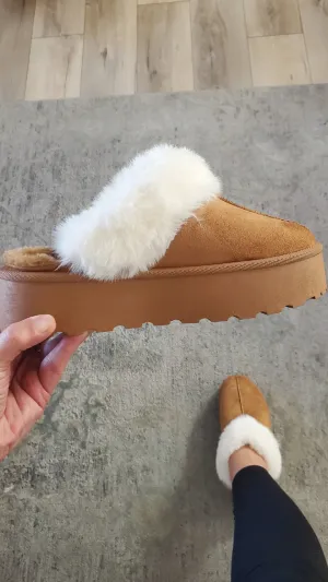 Weeboo Fur Trim Snow Slippers